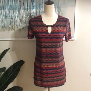 Roz and Ali colorful‎ blouse size S